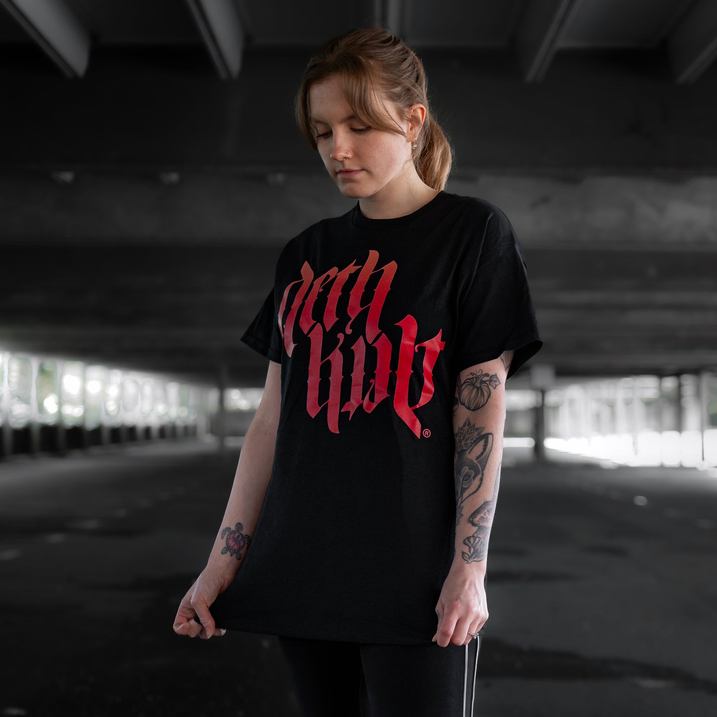 'TRADEMARK AMBIGRAM - LAVA' T-SHIRT - BLACK