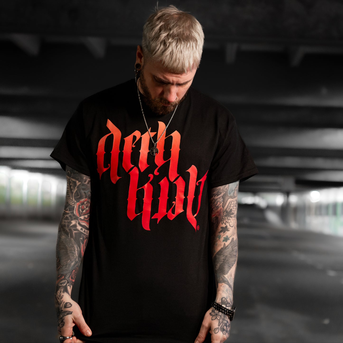 'TRADEMARK AMBIGRAM - LAVA' T-SHIRT - BLACK