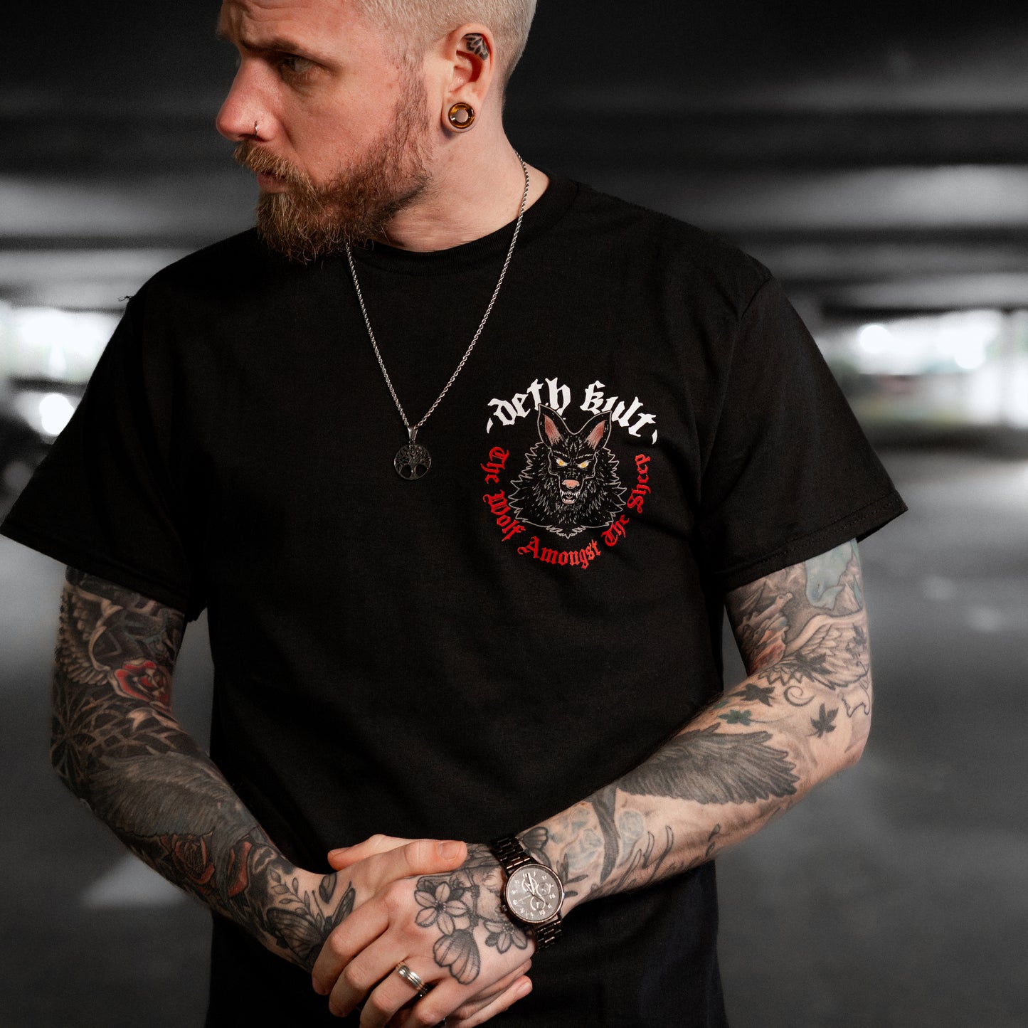 'WOLF AMONGST SHEEP' T-SHIRT - BLACK