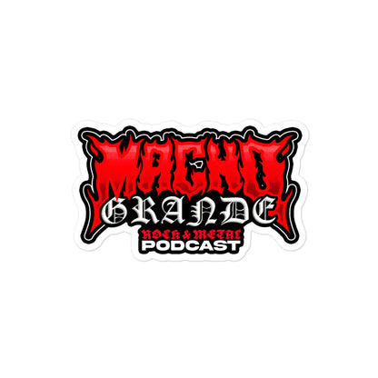'Macho Grande Podcast - Logo' Bubble-free stickers