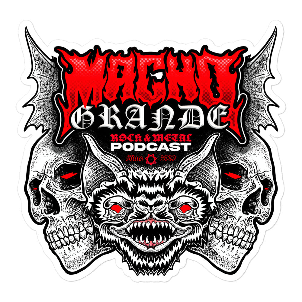 'Macho Grande Podcast - Skulls' Bubble-free stickers